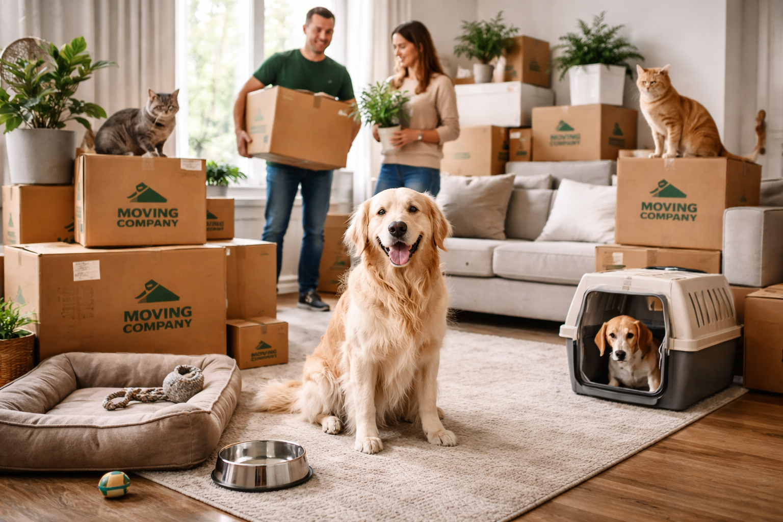 9 Tipps für einen reibungslosen Umzug mit Hund, Katz und Co.
